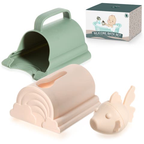 Bath Spout Cover & Baby Bath Rinse Cup Set
