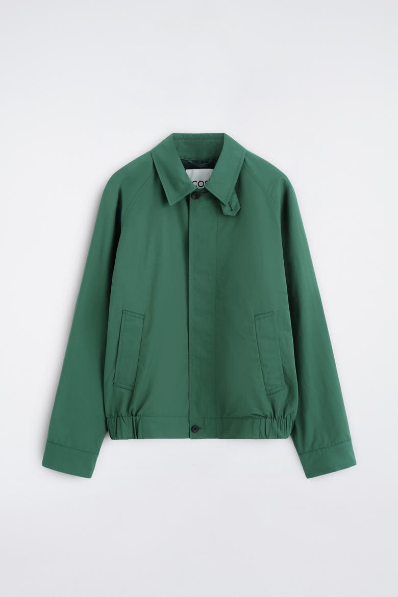 Cotton-nylon Harrington Jacket, Alternate, color, GREEN