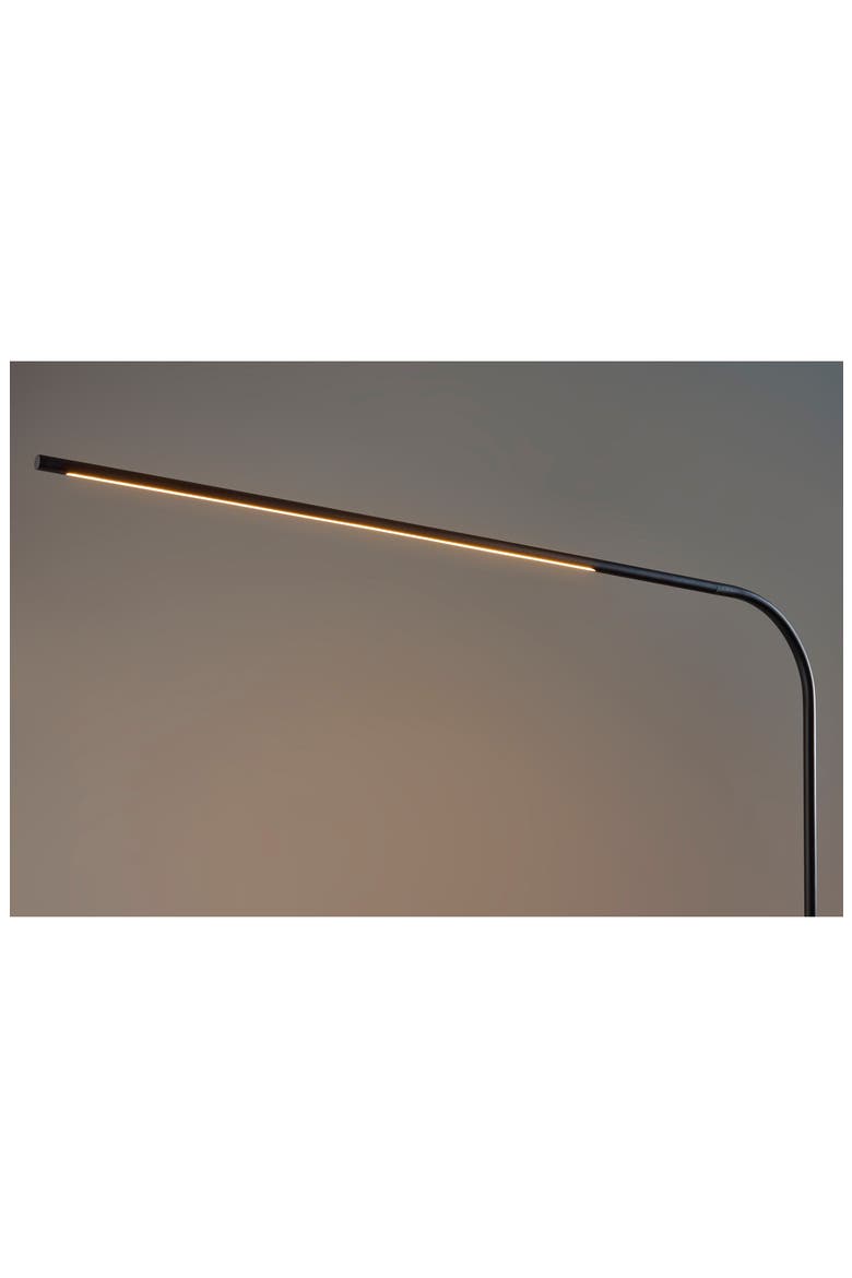 Cullen LED Arc Floor Lamp, Alternate, color, BLACK