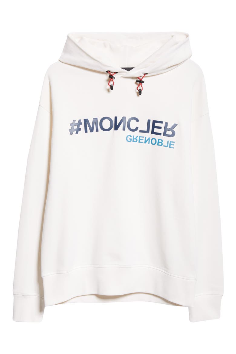 Logo Cotton Hoodie, Alternate, color, WHITE