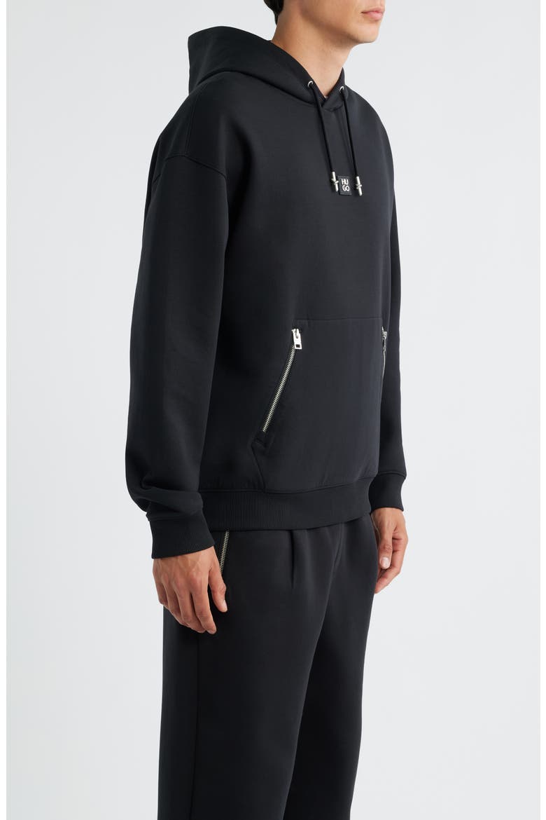 Dargen Knit Pullover Hoodie, Alternate, color, BLACK