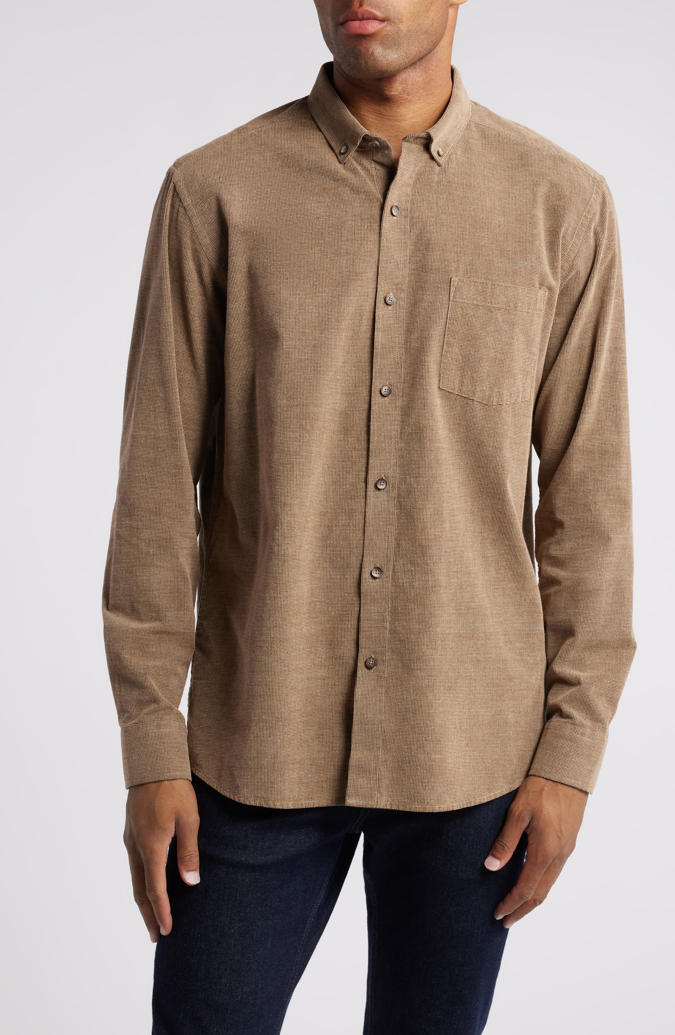 Fine Wale Corduroy Button-Down Shirt