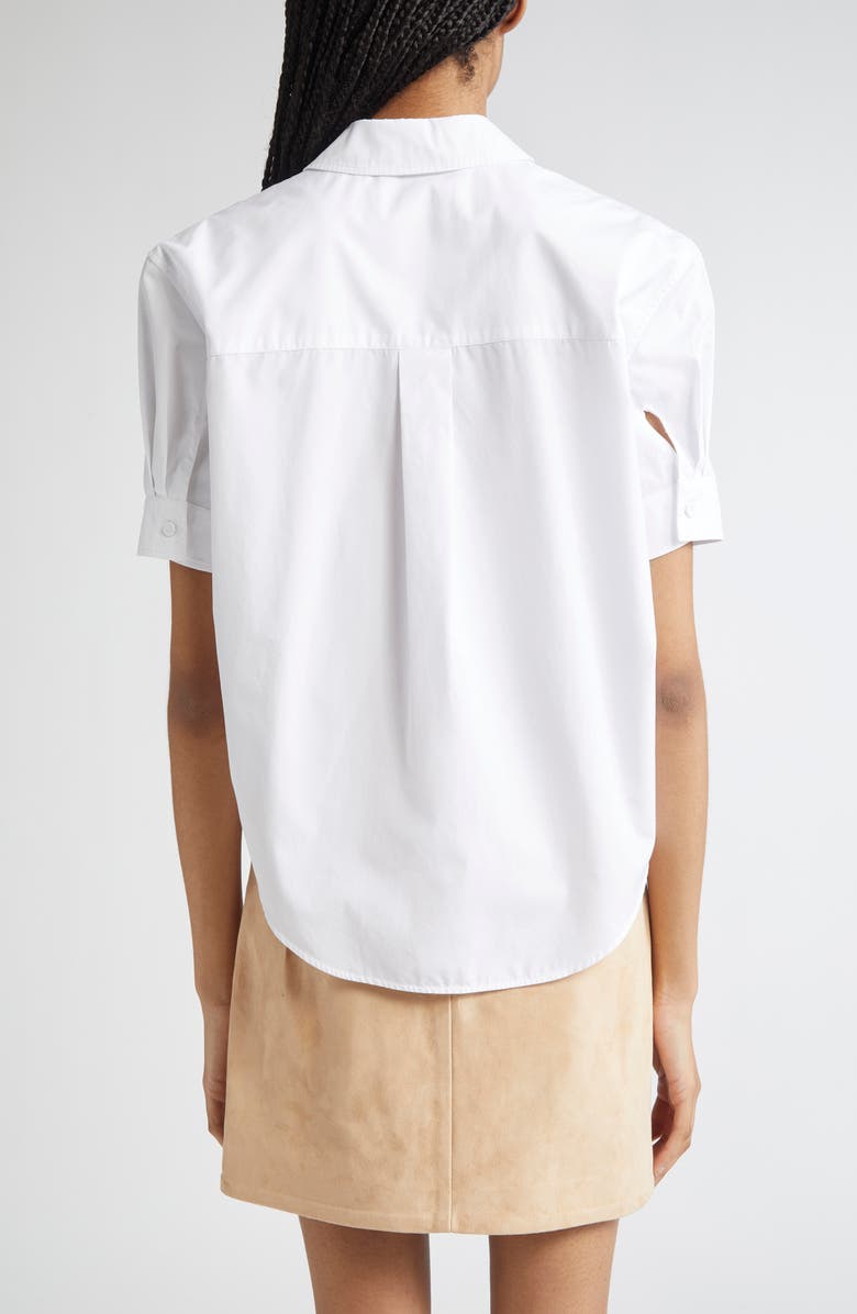 Marni Rose Print Poplin Button-Up Shirt, Alternate, color, Fpw01 Lily White