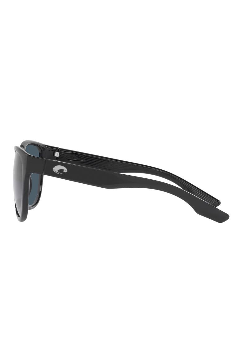 Irie 55mm Polarized Pilot Sunglasses, Alternate, color, BLACK