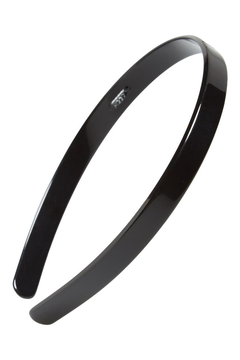 Skinny Headband, Main, color, BLACK