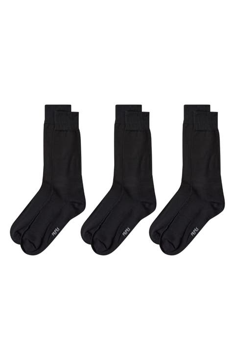 3-Pack Flat Knit Dress Socks