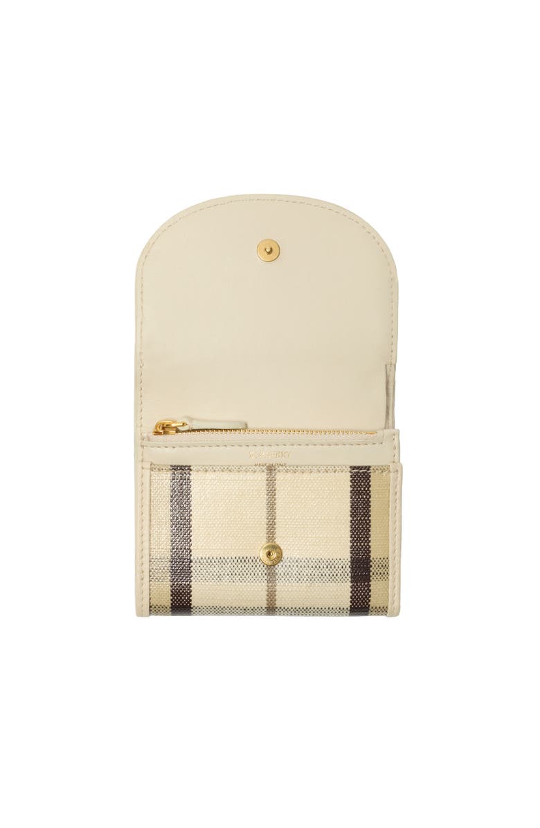 Burberry Highlands Compact Wallet, Alternate, color, Light Beige