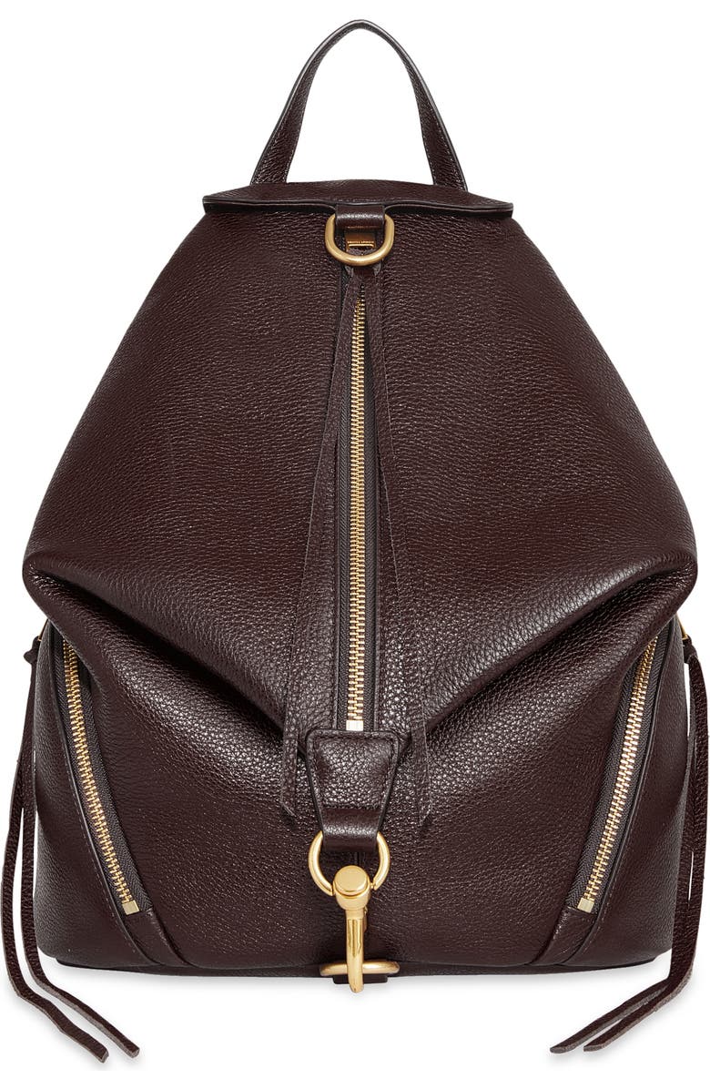 Rebecca Minkoff Julian Leather Backpack, Main, color, Cigaro
