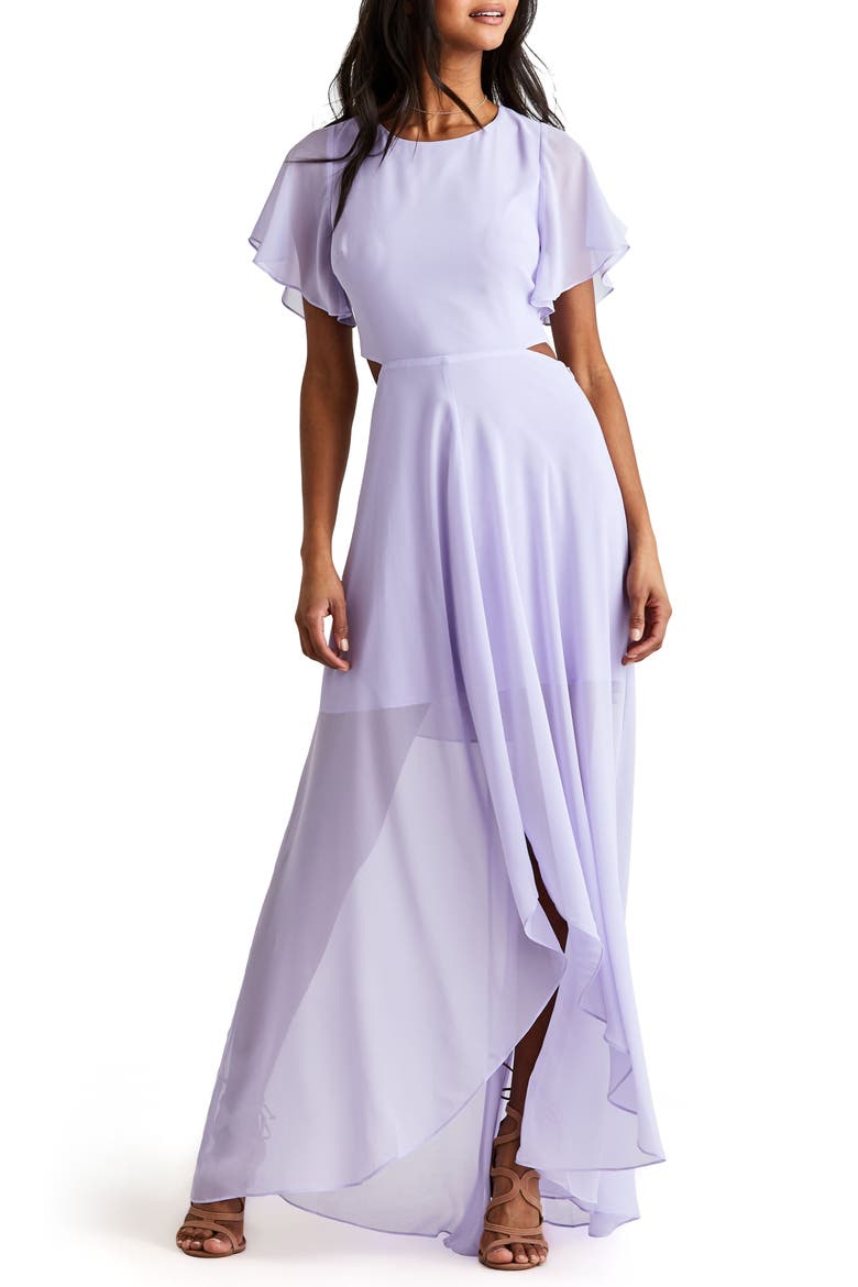 Cutout Maxi Dress, Main, color, LAVENDER