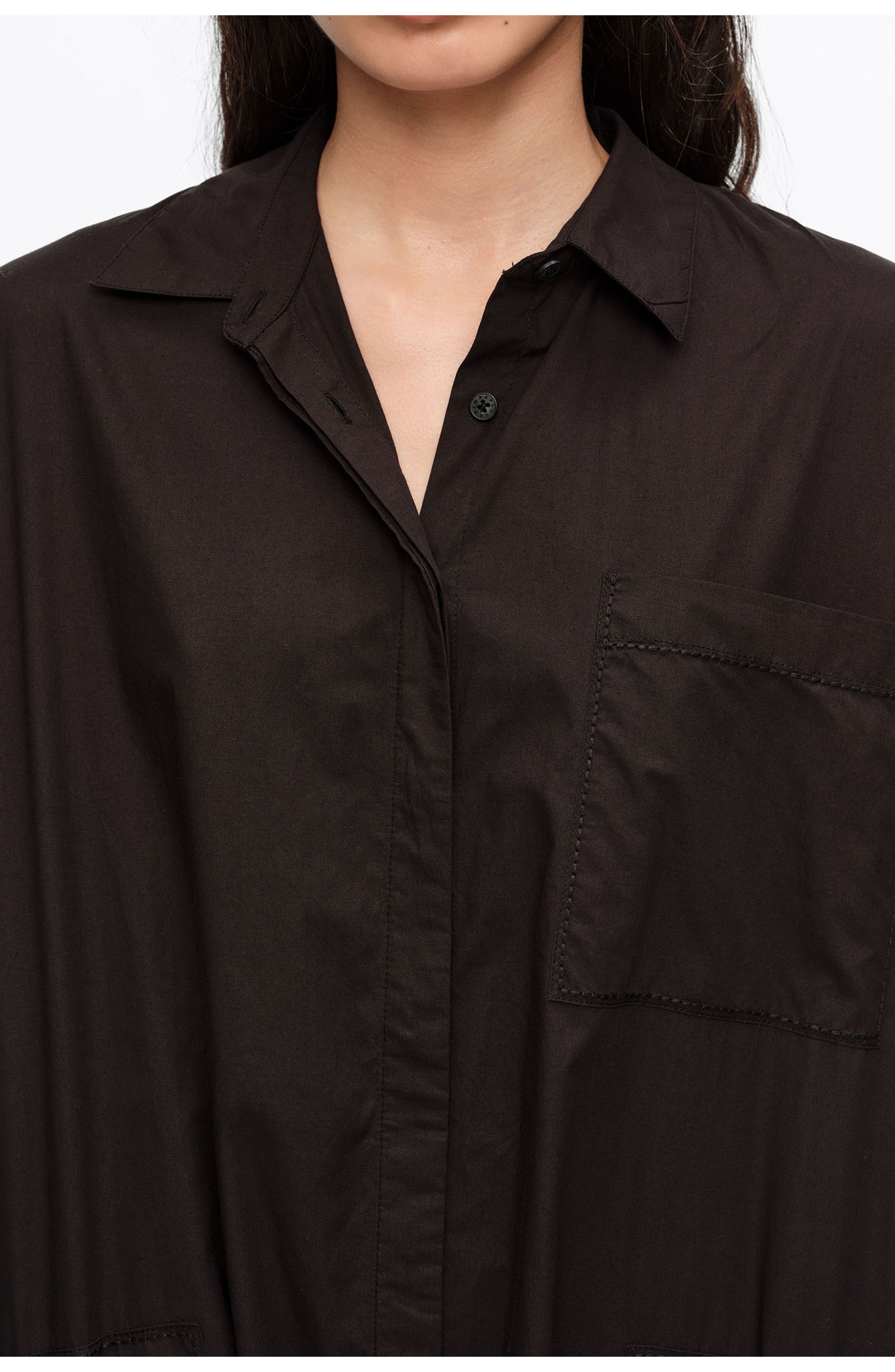 Cotton Embroidered Shirt Dress - image 2