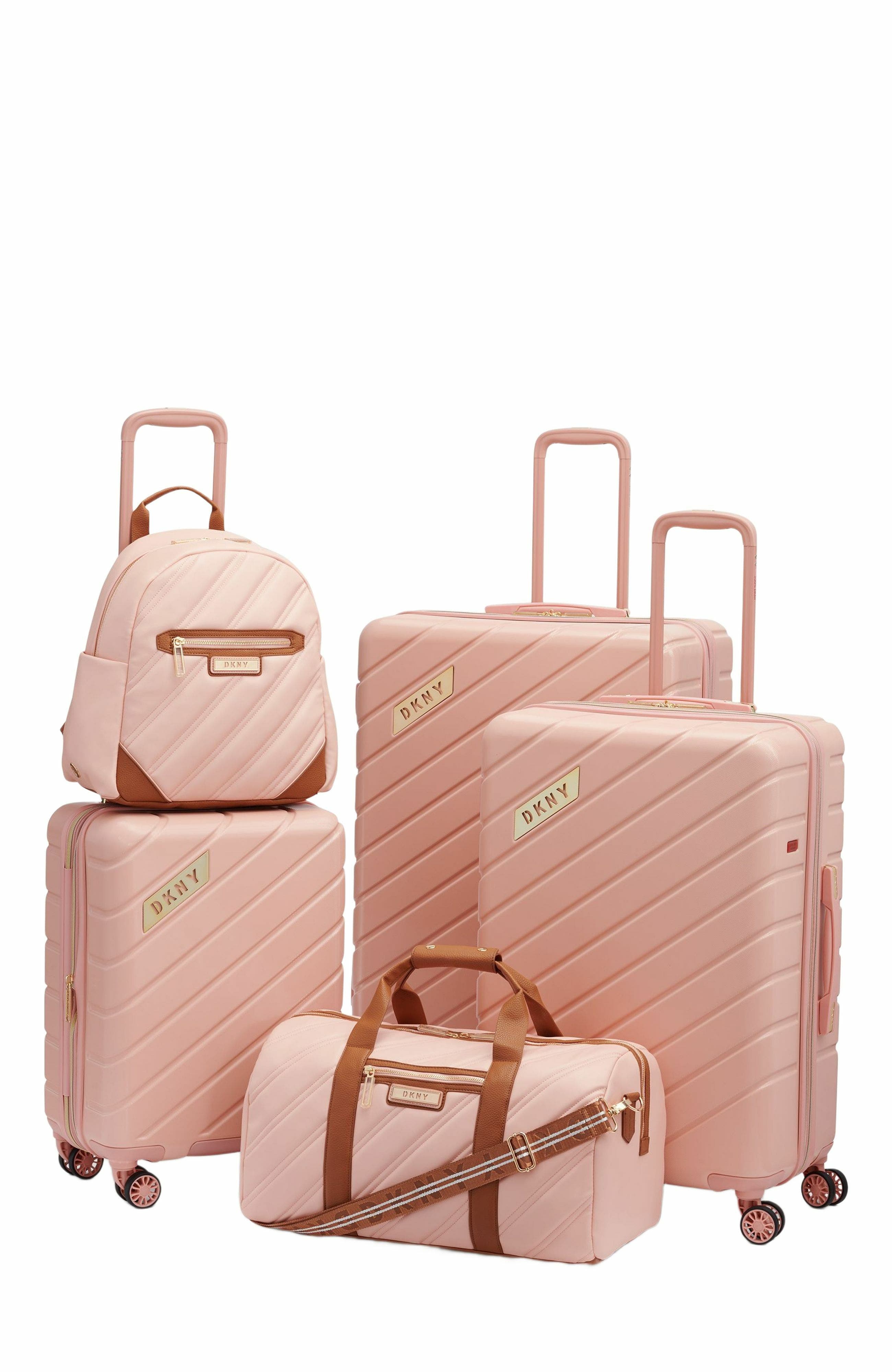 DKNY Bias Duffel Bag, Alternate, color, Peach Bloom