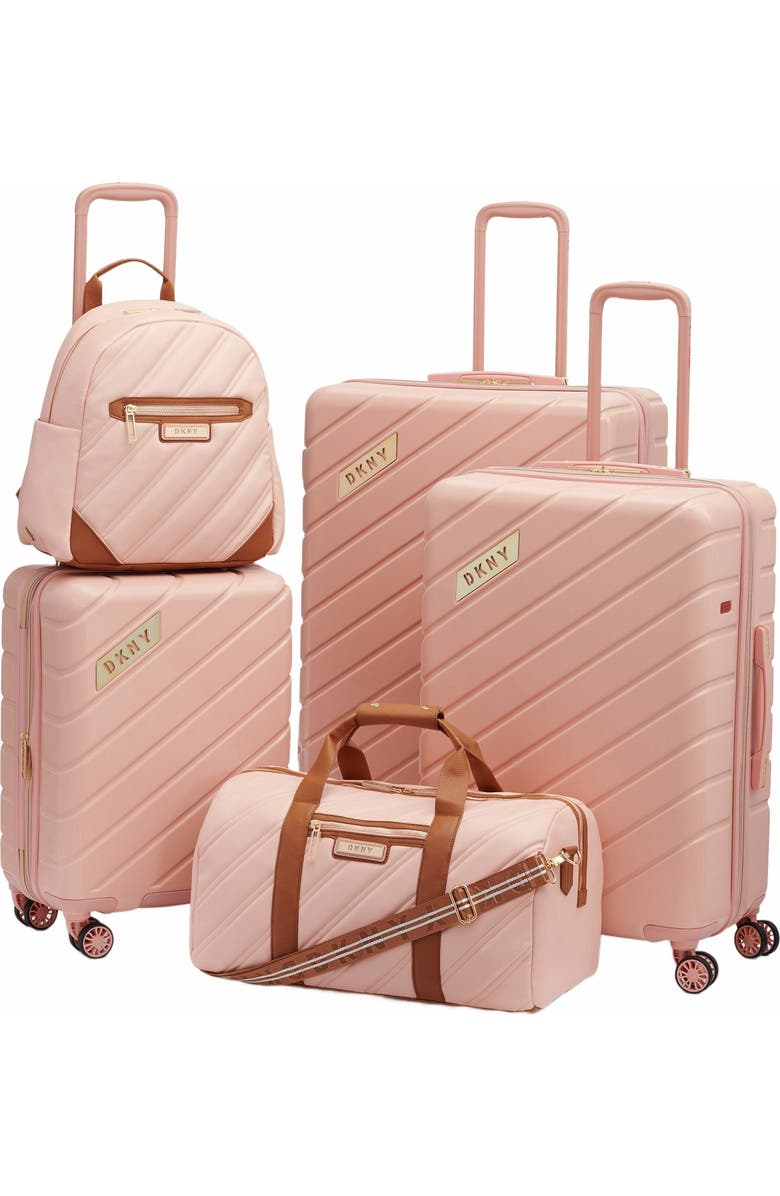 DKNY Bias Duffel Bag, Alternate, color, Peach Bloom