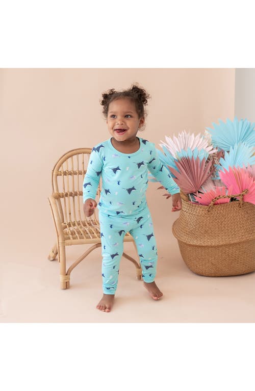 KYTE BABY KYTE BABY KIDS' EAGLE RAY FITTED TWO-PIECE PAJAMAS