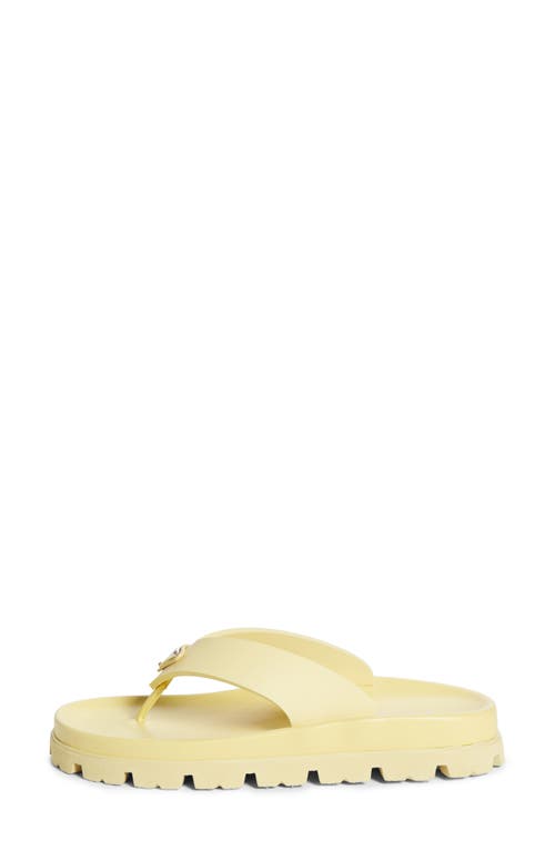 Prada Lug Sole Flip Flop In Neutral