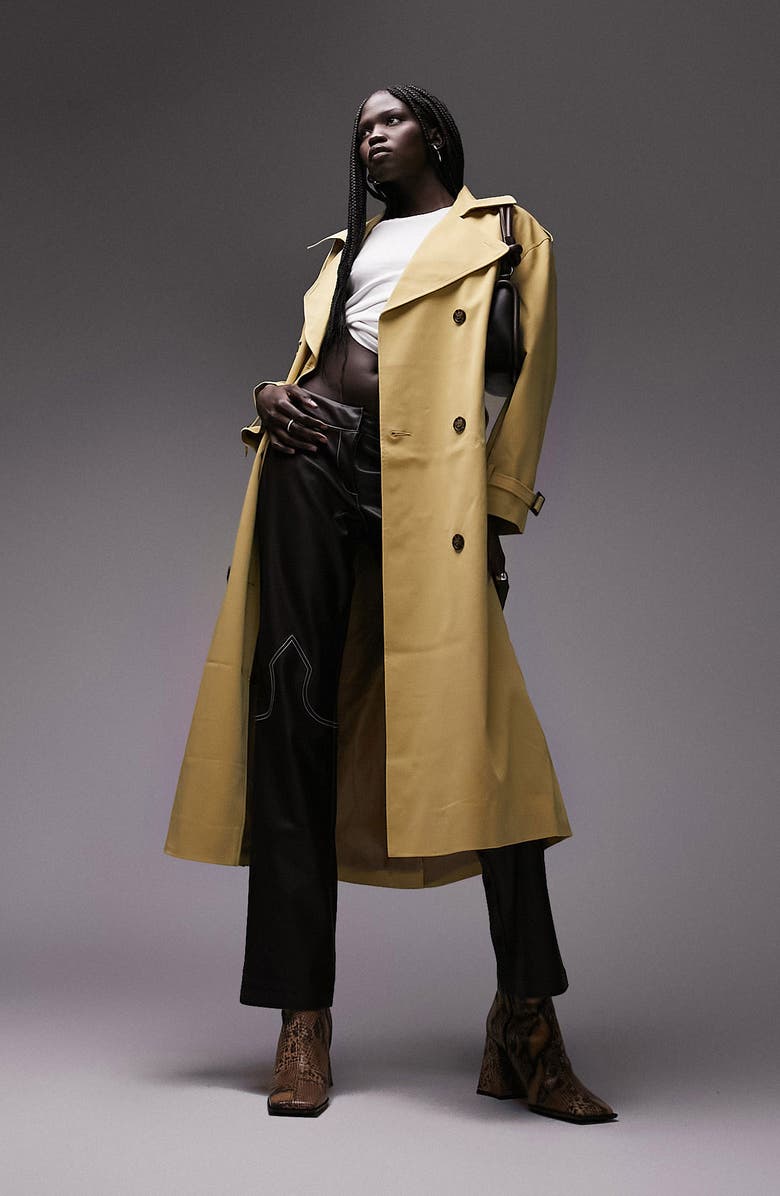 Topshop Soft Classic Trench Coat, Alternate, color,