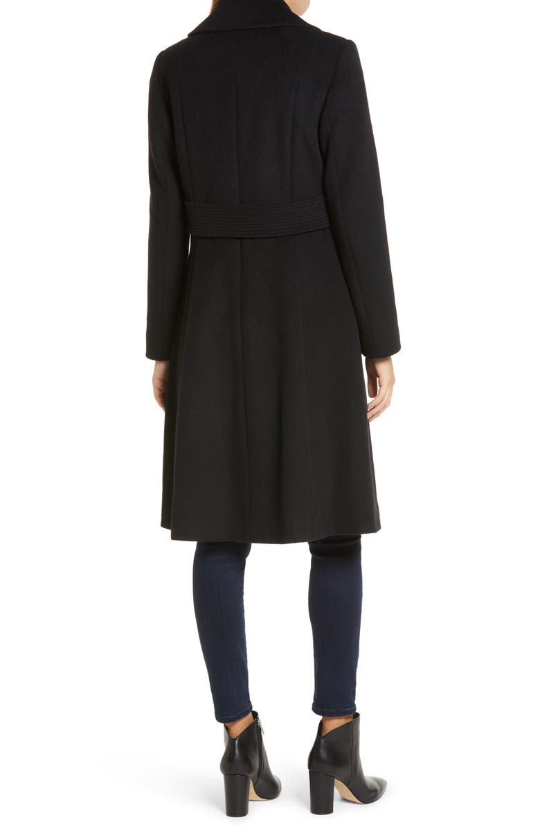 Via Spiga Notch Collar Wool Blend Coat, Alternate, color,