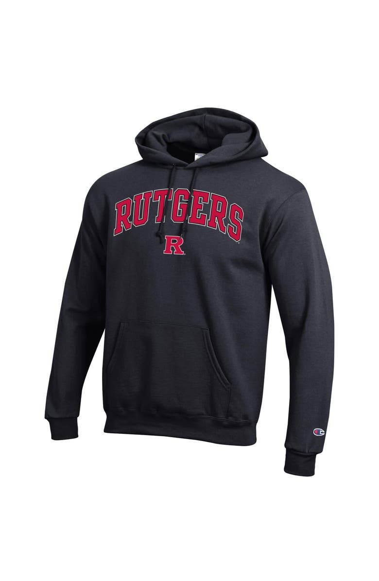 Champion Men's Champion  Black Rutgers Scarlet Knights Arch Over Logo Pullover Hoodie, Alternate, color, Black