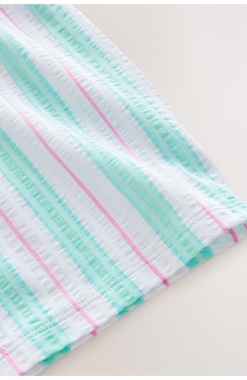 Next Kids' Stripe Cotton Pull-on Shorts In Blue