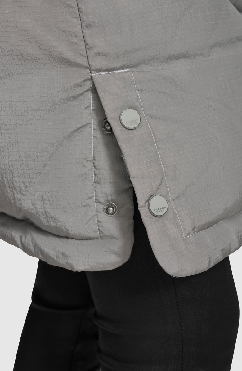 Andrew Marc Arleigh Crinkle Texture Hooded Down Puffer Coat, Alternate, color, 