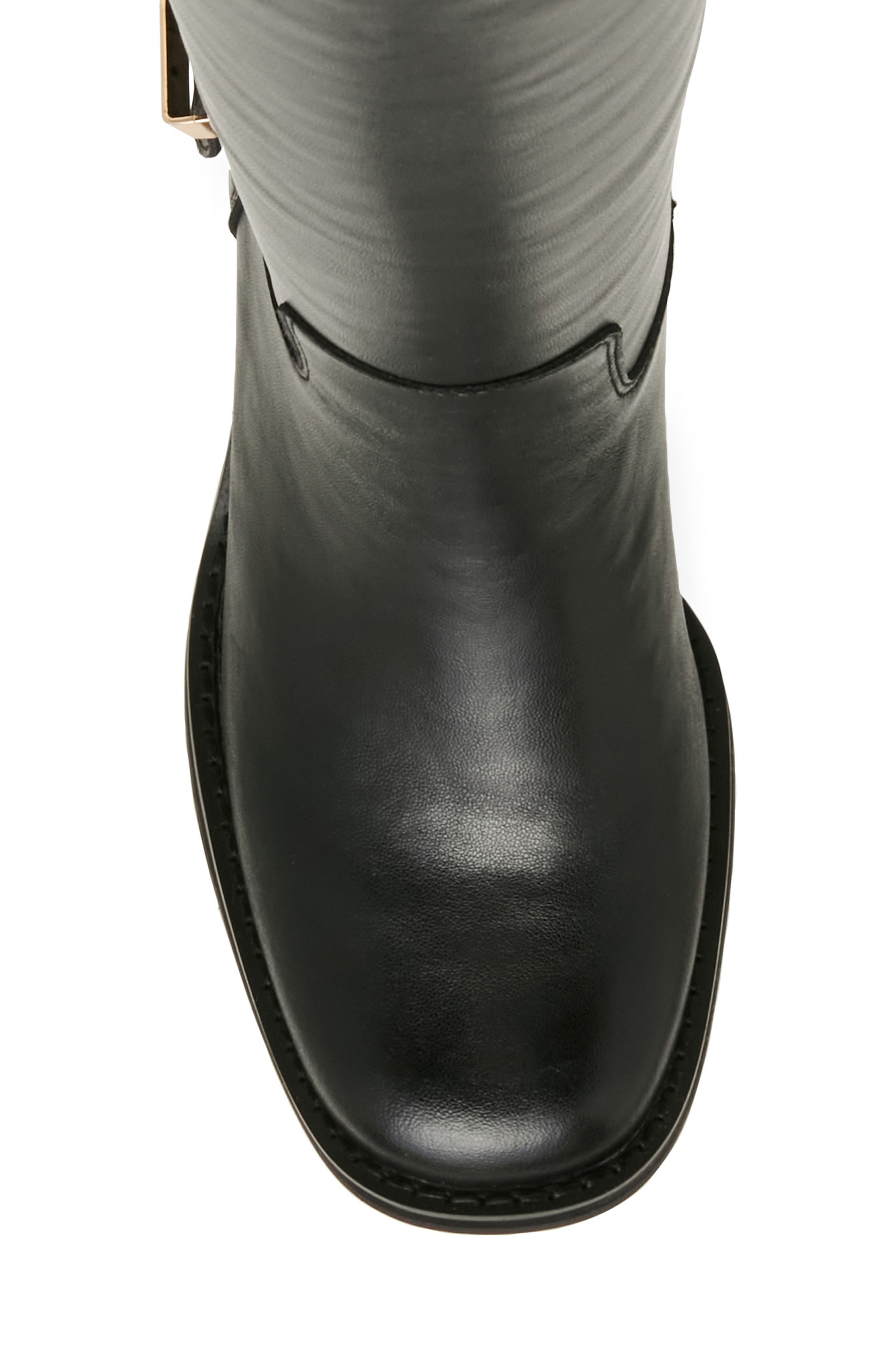 Nicky Waterproof Knee High Boot, Alternate, color, BLACK LEATHER