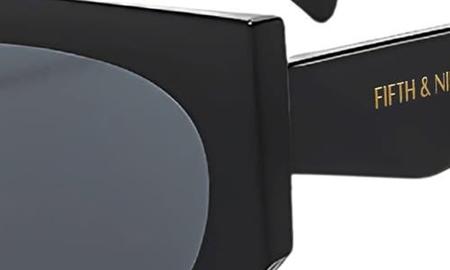 Fifth & Ninth Reese 53mm Polarized Geometric Sunglasses In Black