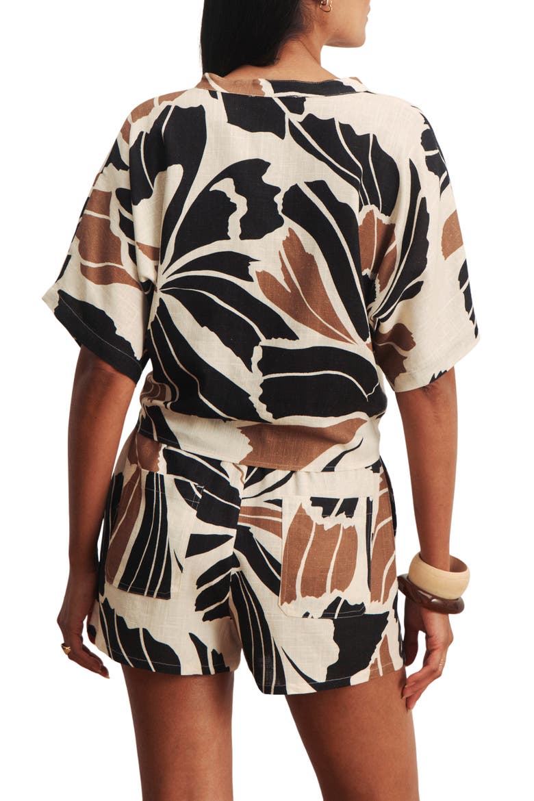Good Time Tie Front Shirt, Alternate, color, LOTUS IVORY