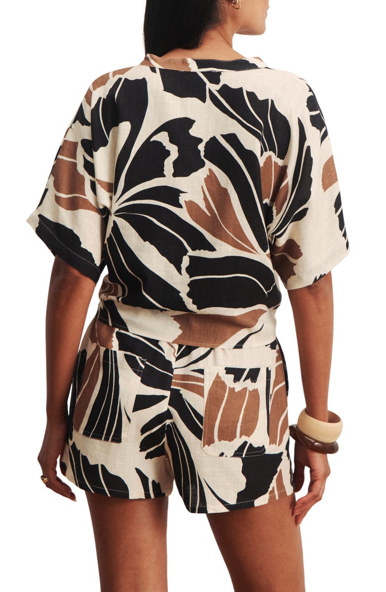 Sanctuary Good Time Tie Front Shirt, Alternate, color, 