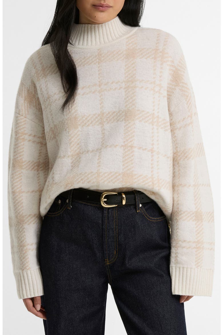 Delilah Knitted Mock Neck Sweater, Main, color, CLOUD MULTI
