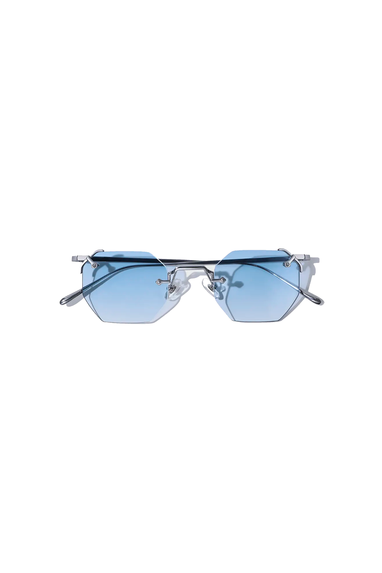 Mykono 48mm Rimless Sunglasses, Main, color, Blue
