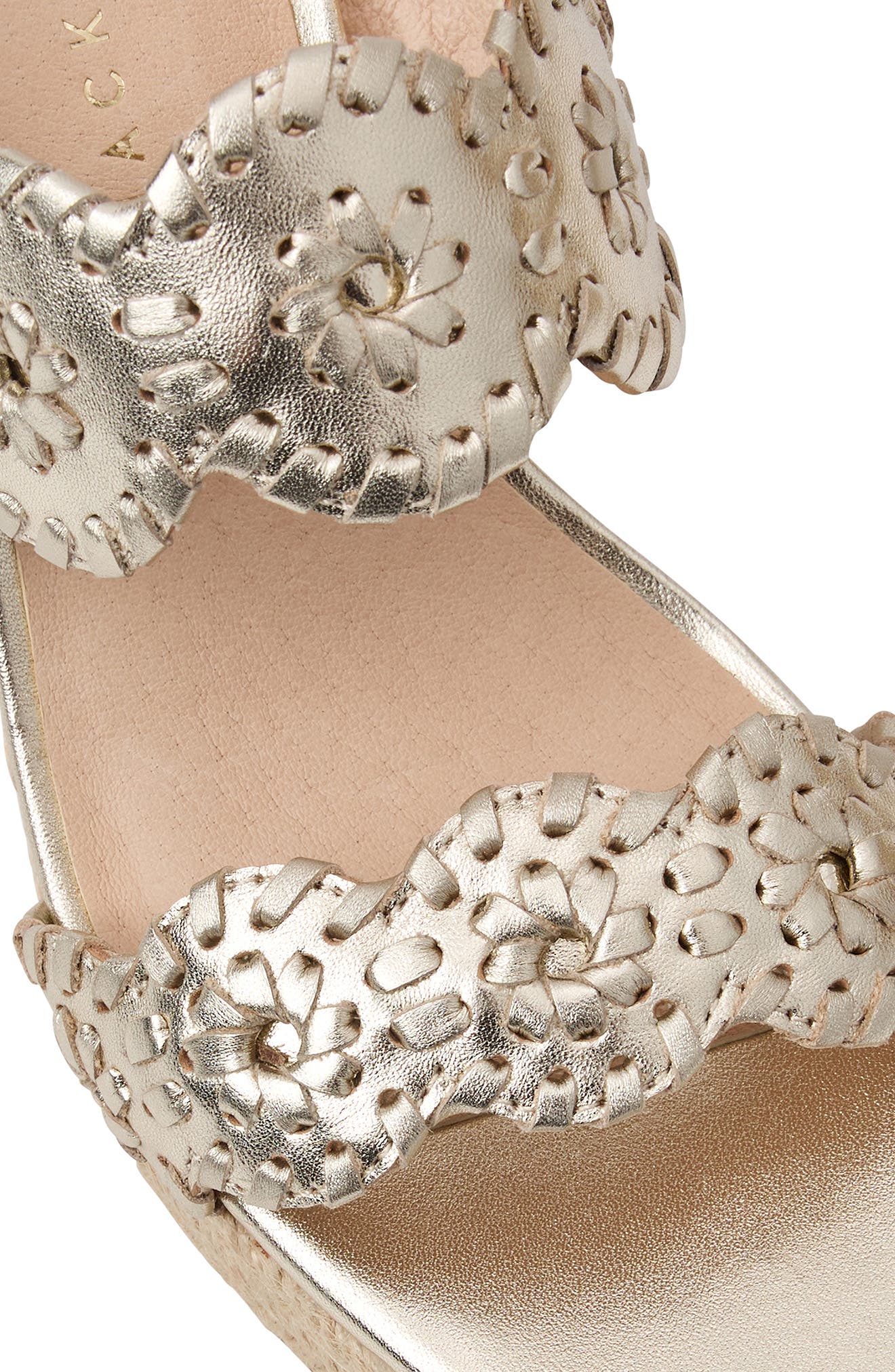 Jack Rogers Laurin Platform Wedge Sandal, Alternate, color, Platinum