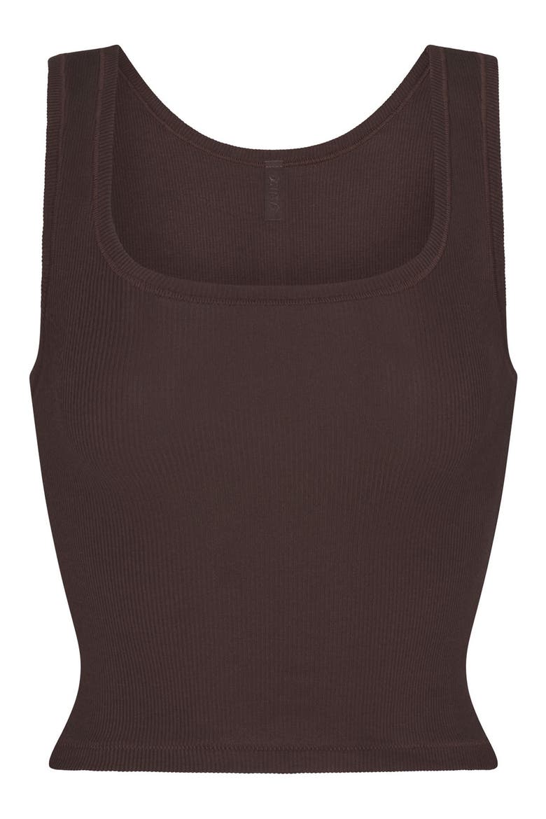 Cotton Rib Tank, Alternate, color, ESPRESSO