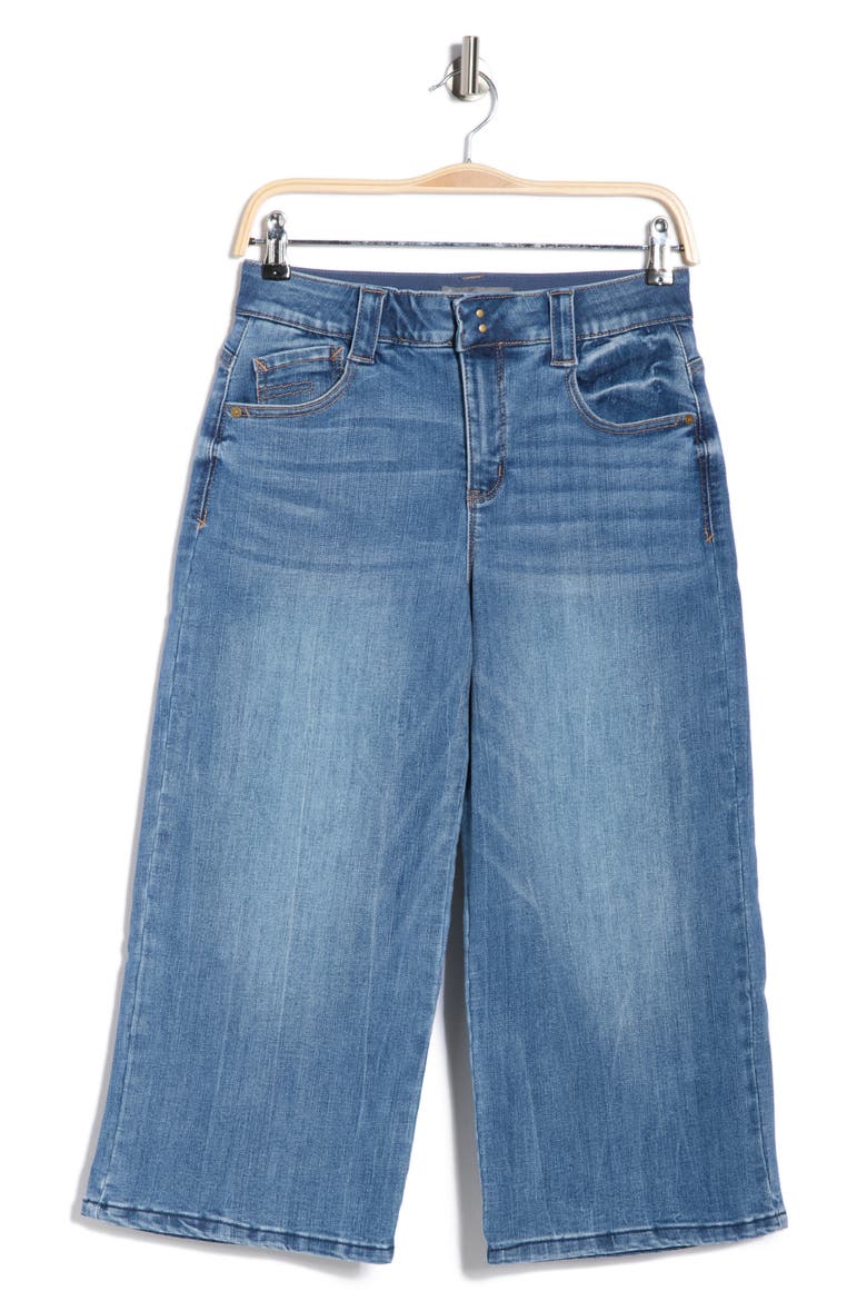 Relaxed Wide Leg Capri Jeans, Alternate, color, MID BLUE ARTISANAL