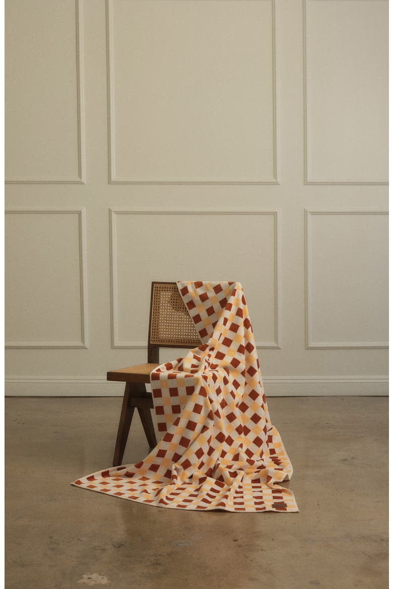 Check It Oversize Cotton Beach Towel, Alternate, color, BROWN TONES