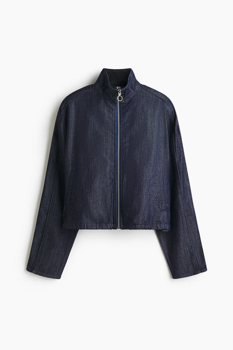 Sporty Denim Jacket, Alternate, color, Dark denim blue