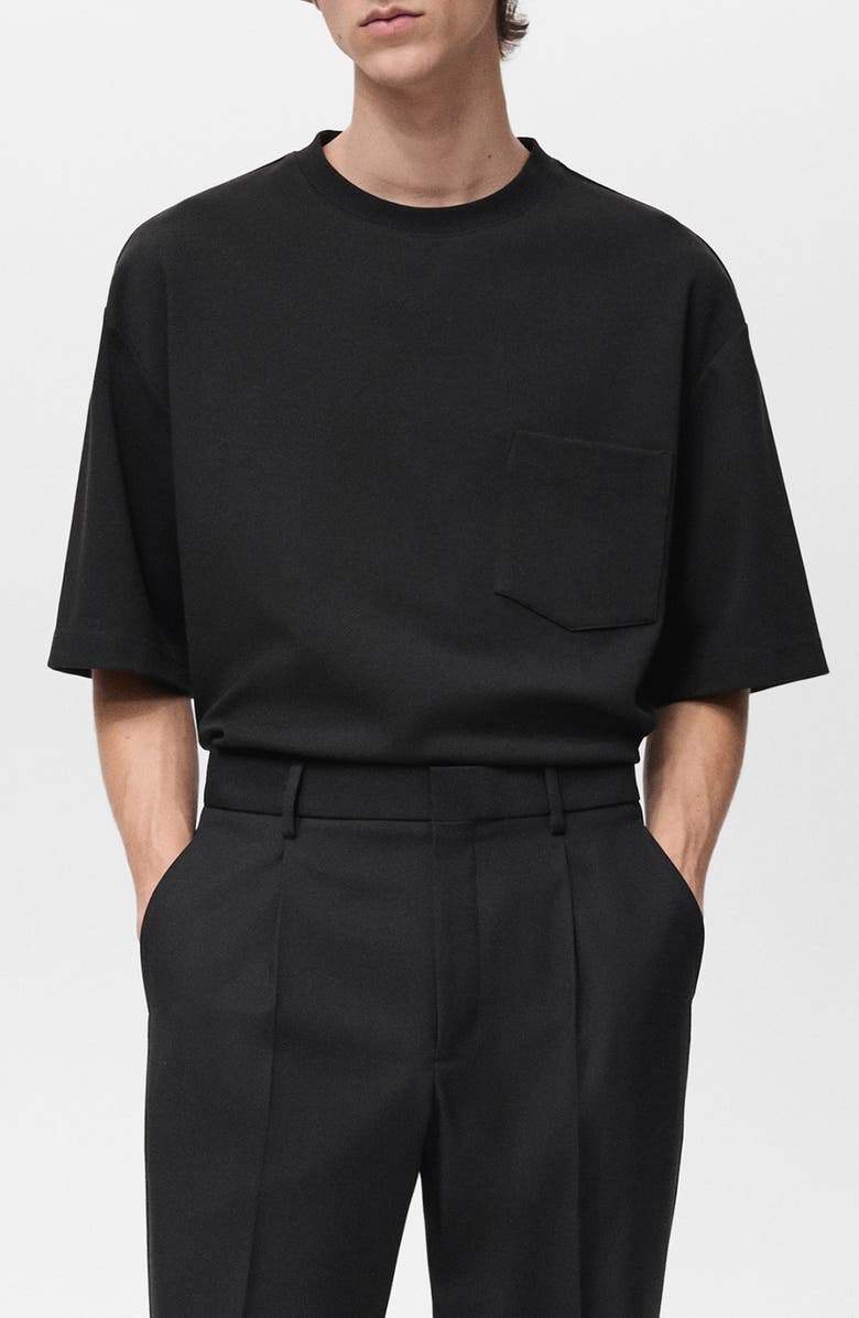 MANGO Oversize Stretch Cotton T-Shirt, Main, color, 