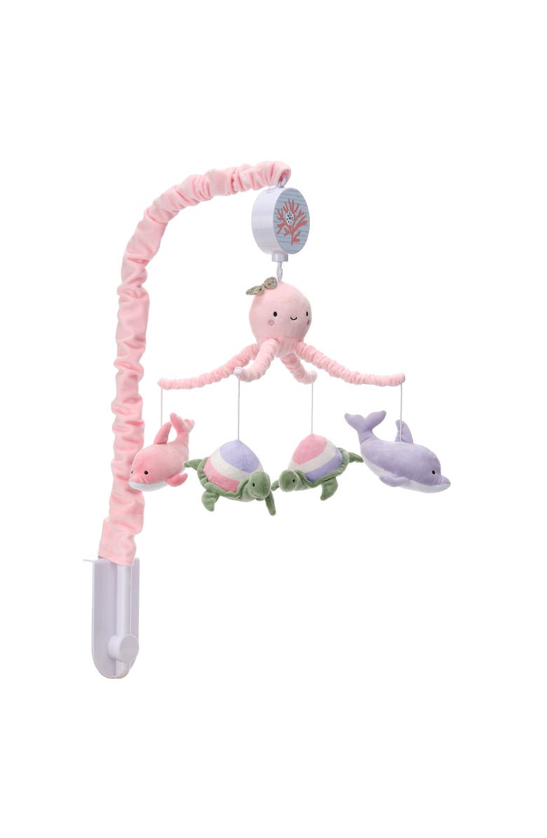Lambs & Ivy Sea Dreams Dolphin/Turtle Musical Baby Crib Mobile Soother Toy, Alternate, color, Pink