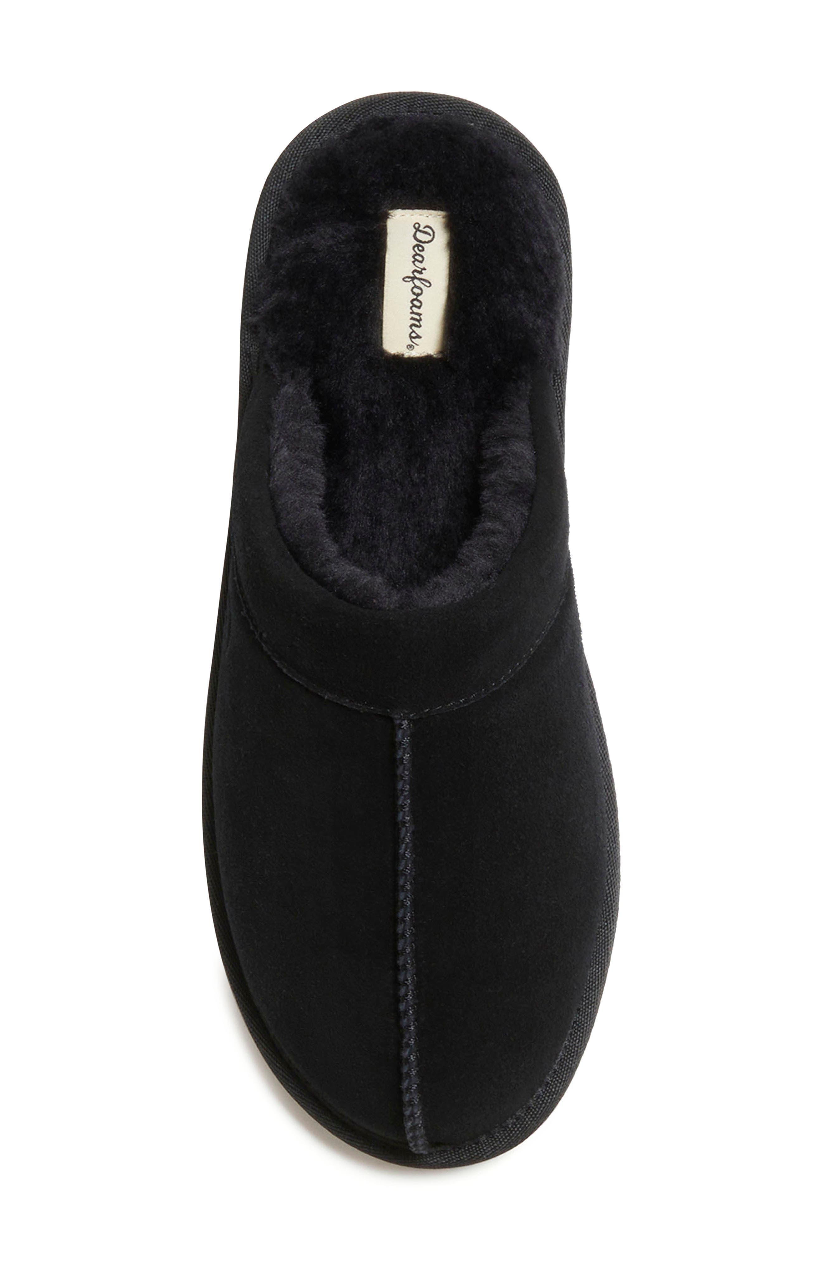 DEARFOAMS Kirk Faux Shearling Slipper, Alternate, color, Black