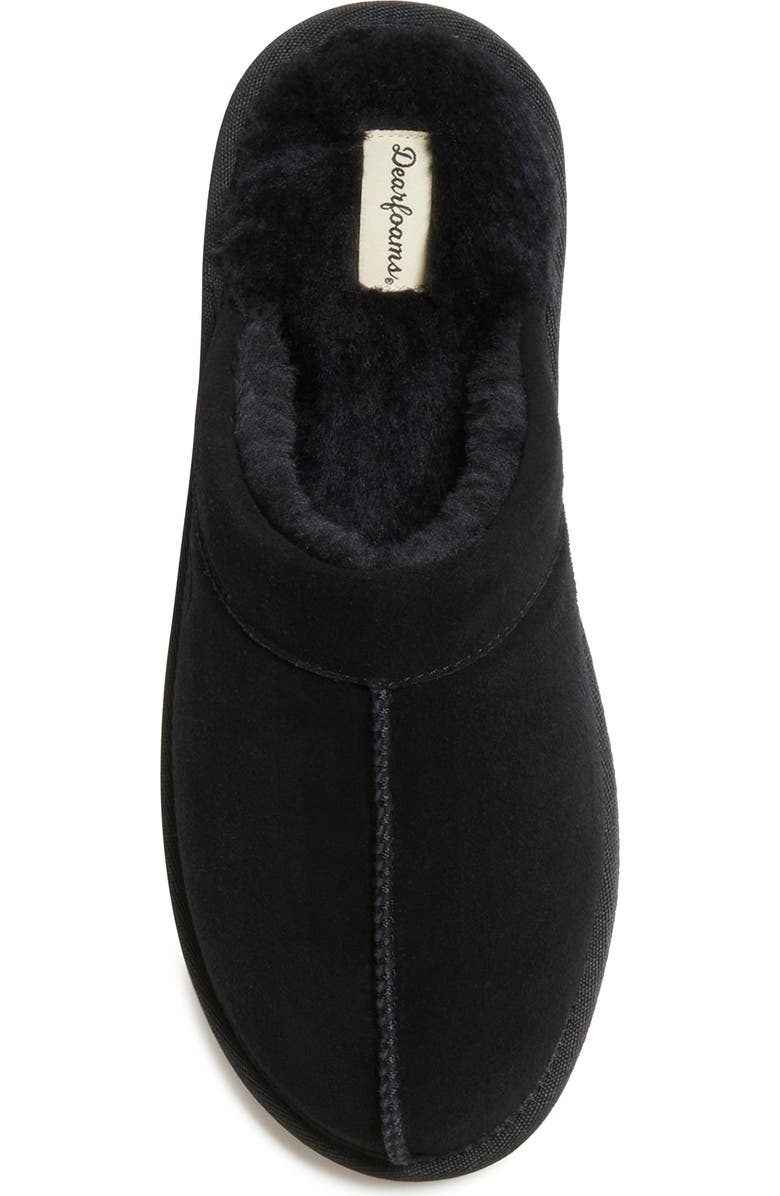 DEARFOAMS Kirk Faux Shearling Slipper, Alternate, color, Black