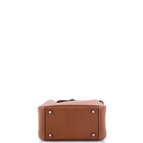 Pre-owned Hermes Hermes Lindy Bag Clemence Mini In Gold