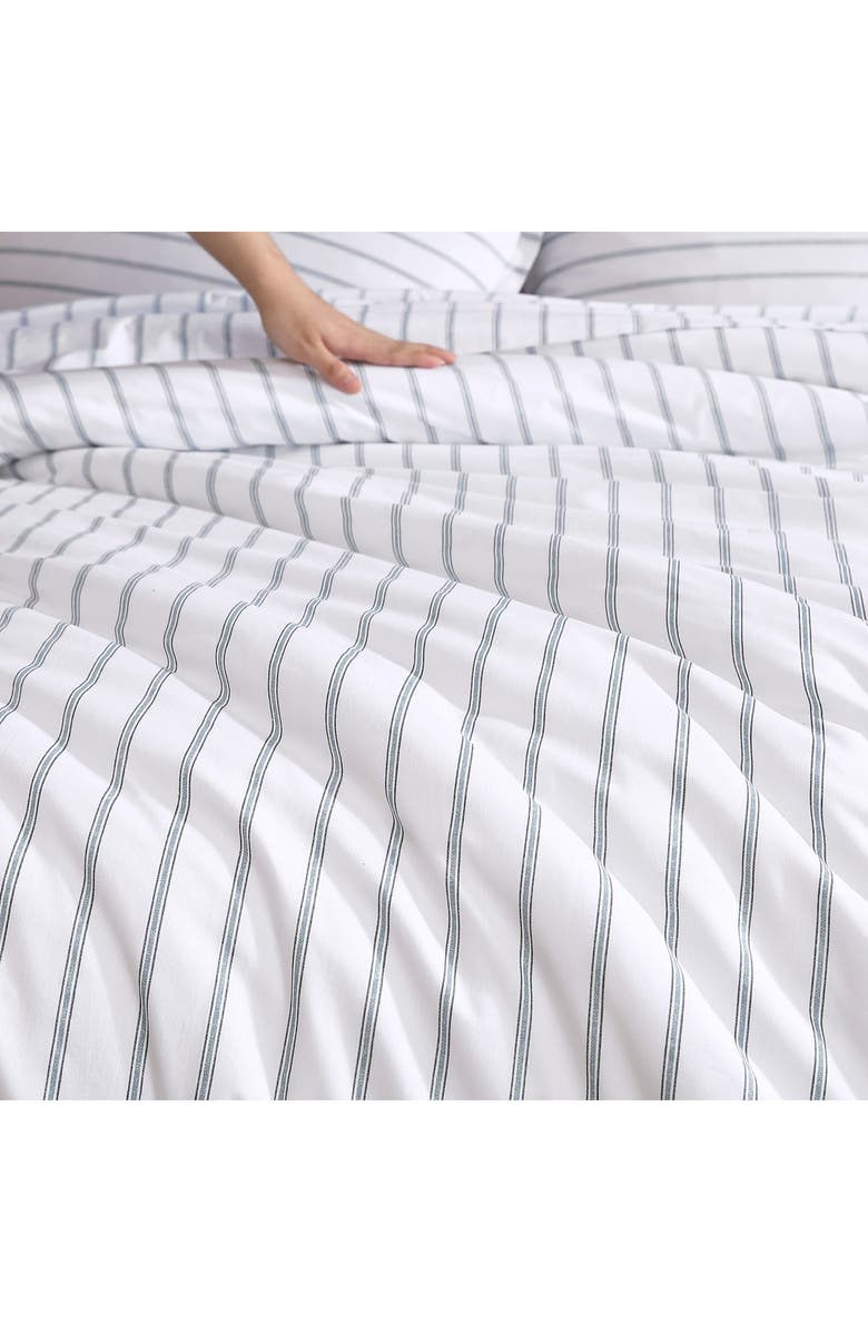 STONE COTTAGE Trenton Stripe 200-Thread Count Cotton Percale Sheet Set, Alternate, color, Lt-Pastel Green