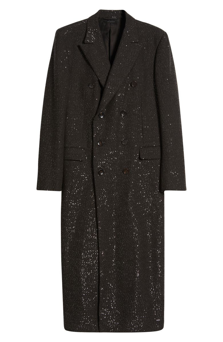 TOM FORD Sequined Light Bouclé Double Breasted Topcoat, Alternate, color, Ecj Chocolate Torte