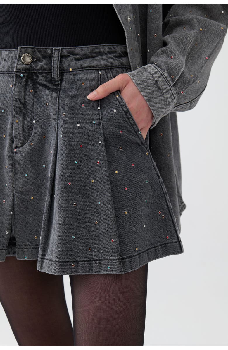 Nocturne Pleated Mini Skirt, Alternate, color, 