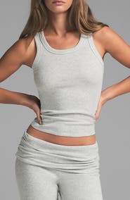 SKIMS Stretch Cotton Rib Scoop Tank