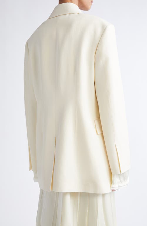 Jil Sander Darted Tailored Jacket In White