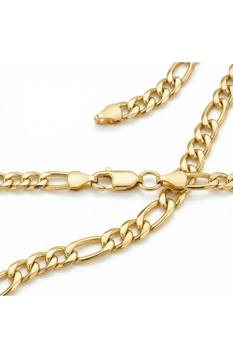 Bliss Diamond 14k Gold-filled Figaro Link Bracelet, Alternate, color, 14K Yellow Gold