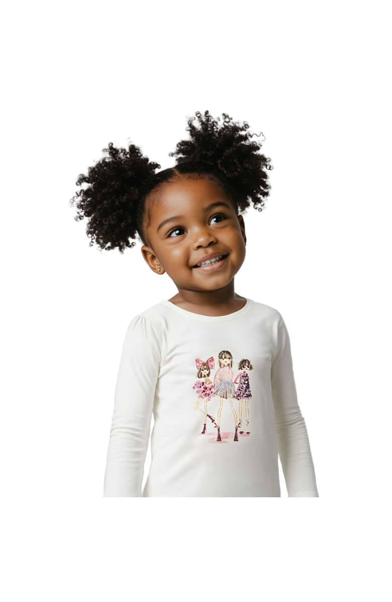 Mayoral Doll Motif Shirt, Alternate, color, White