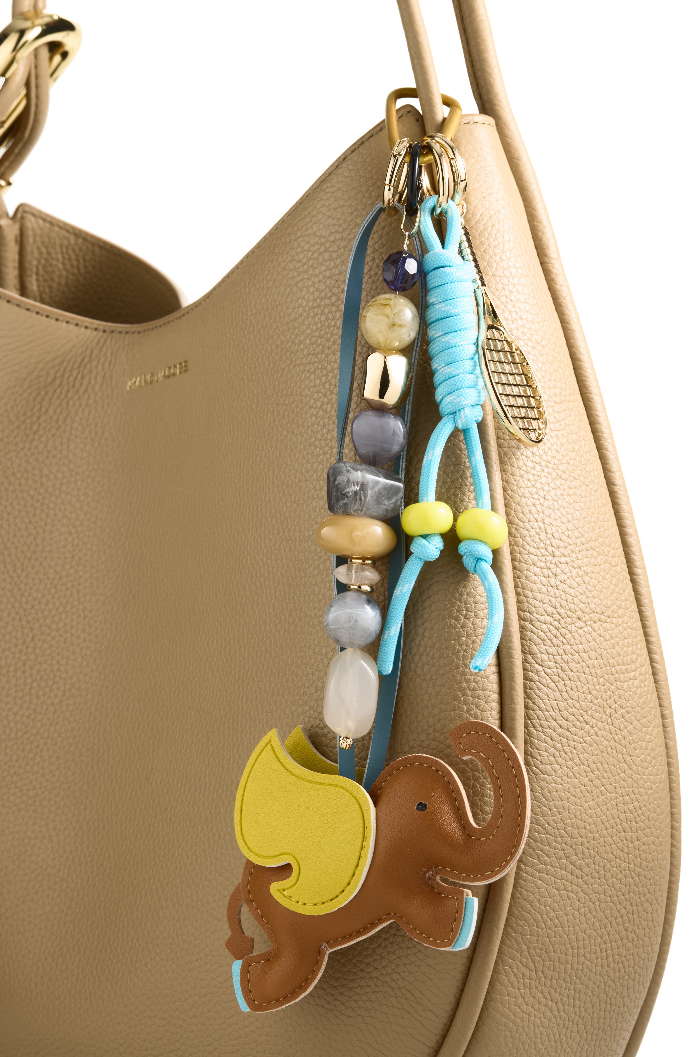 Chelsea28 Elephant Bag Charm, Alternate, color, Brown Multi- Gold