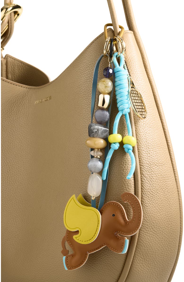 Chelsea28 Elephant Bag Charm, Alternate, color, Brown Multi- Gold