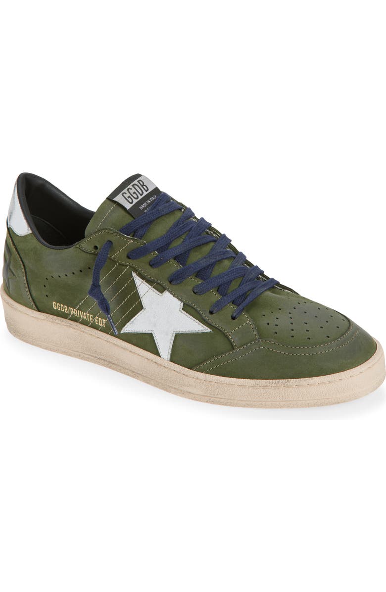 Golden Goose Ball Star Sneaker, Main, color, Green/Silver