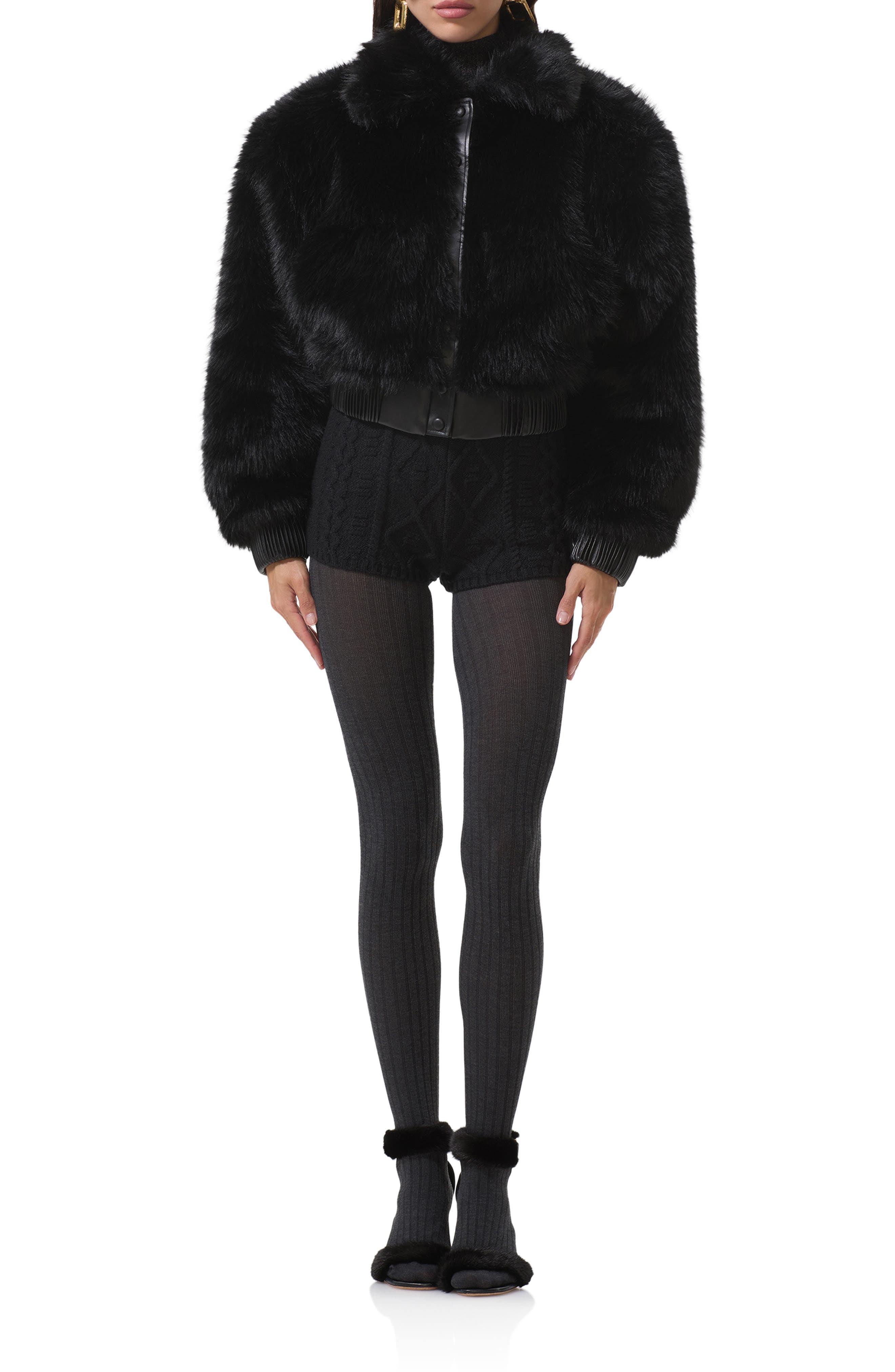 AFRM Adelaide Faux Fur Crop Coat